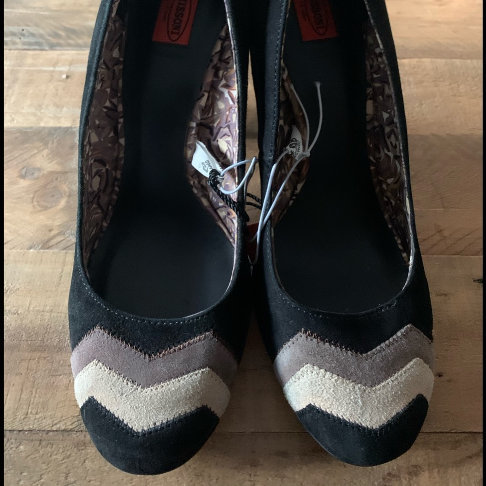 NWT: Missoni for Target Black Suede Pumps Size 9